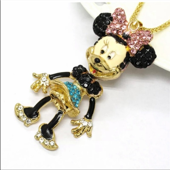 Betsey Johnson Minnie Mouse character Disney necklace - Picture 2 of 2